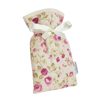 Mini Hot Water Bottle And Cover In Mulberry Rose, 3 of 3