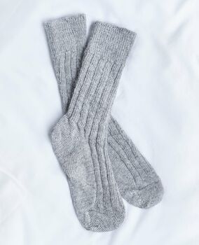 Men's Alpaca Bed Socks, 2 of 3