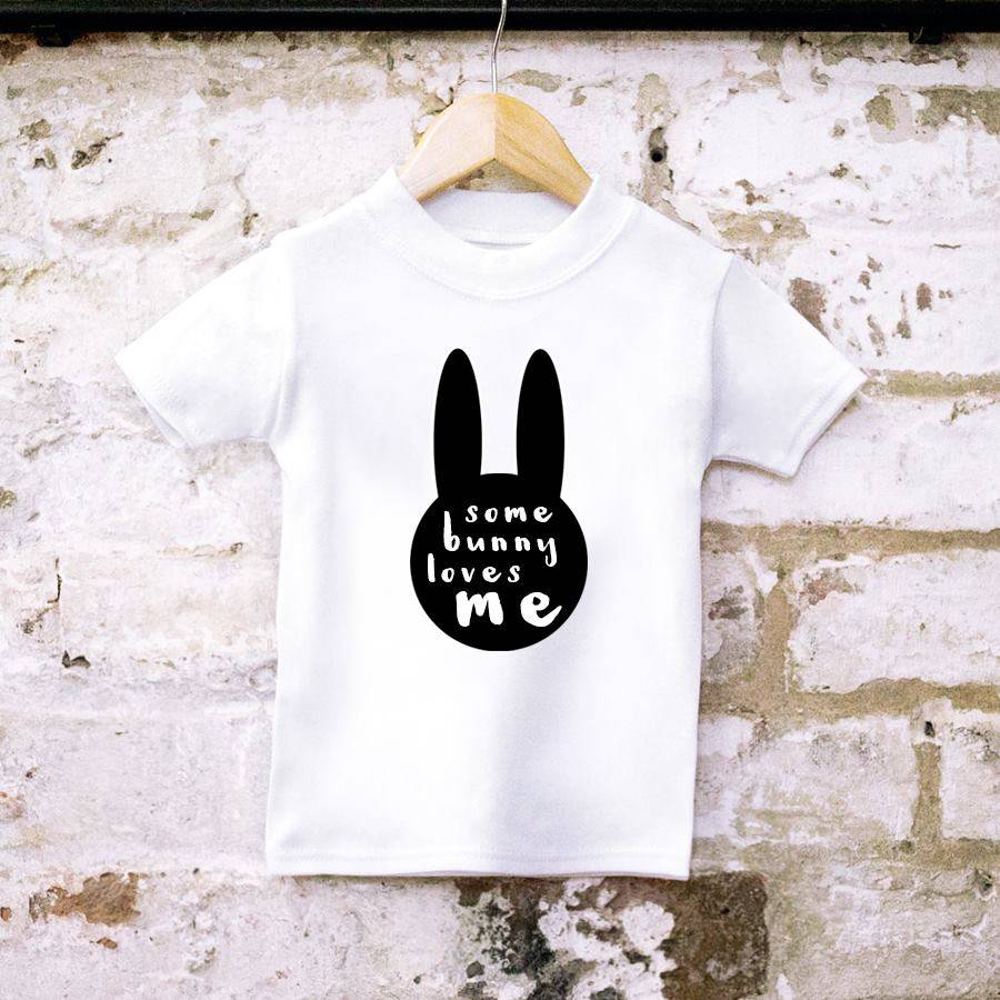 'some bunny loves me' boys t shirt by oh arthur | notonthehighstreet.com
