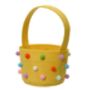 Yellow Felt Pompom Children’s Easter Basket, thumbnail 4 of 4