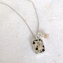 The Duo Dalmatian Jasper Necklace, Silver, thumbnail 1 of 9