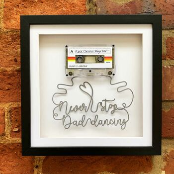 Framed Father's Day Personalised Cassette Mixtape Art, 2 of 7