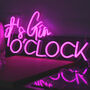 'It's Gin O'clock' Neon LED Sign, thumbnail 2 of 4