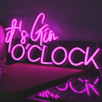 'It's Gin O'clock' Neon LED Sign, 2 of 4