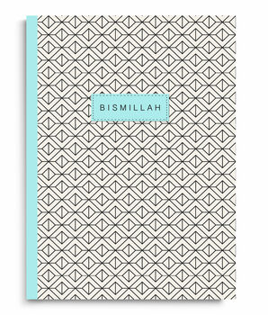 Bismillah Geometric A5 Notebook In Aqua, 3 of 4