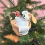 Personalised Dog In A Bath Christmas Decoration, thumbnail 2 of 4