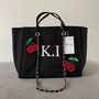 Personalised Custom Cherry Large Chain Initial Tote Bags, thumbnail 4 of 5