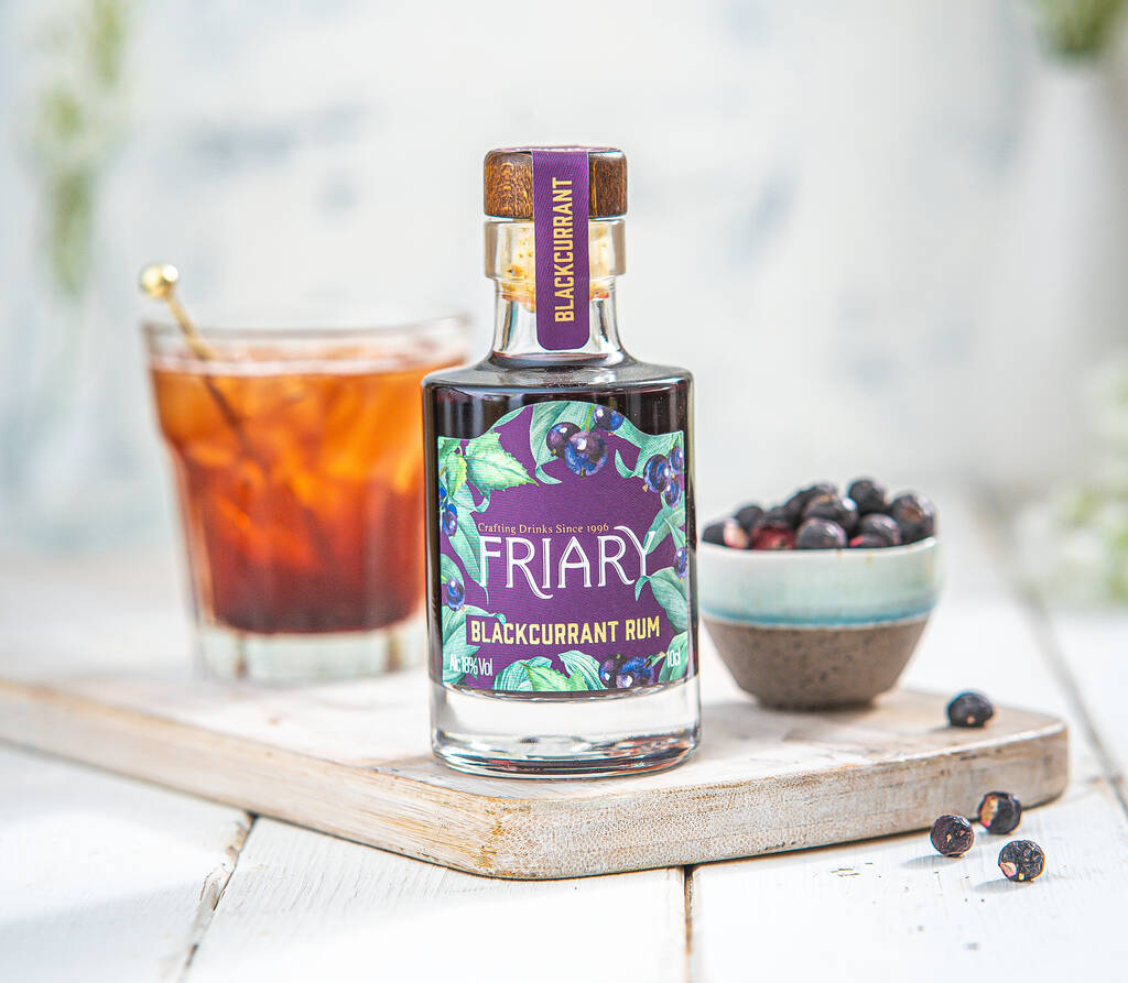 Blackcurrant Rum Liqueur 100ml By Friary Drinks
