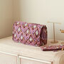 Large Abstract Pattern Quilted Cotton Cosmetic Wash Bag, thumbnail 3 of 4