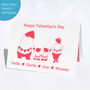 Personalised Bear Family Valentine's Day Card, thumbnail 1 of 8