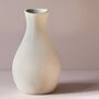 Rounded Neutral Ceramic Vase, H15cm, thumbnail 3 of 4