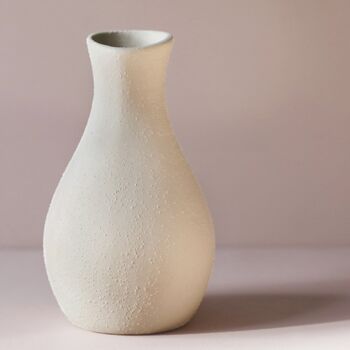 Rounded Neutral Ceramic Vase, H15cm, 3 of 4