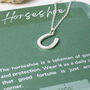 Horseshoe Necklace Sterling Silver Encouragement Gift, thumbnail 3 of 4