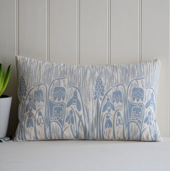 Spring Flowers Block Printed Cotton Cushion, 2 of 2