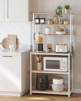 Industrial Kitchen Rack With Shelves And Hooks, 4 of 11