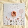 Personalised Crochet Puff Flower Friend Birthday Card, thumbnail 1 of 3