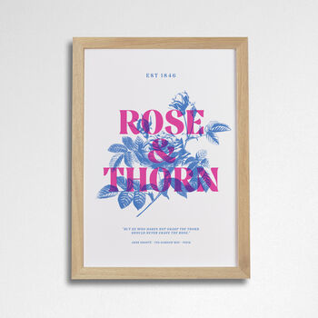 Rose And Thorn Bronte Poster Print, 2 of 6