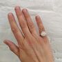 Aster Flower Ring In Solid Silver And 18ct Gold, thumbnail 1 of 6