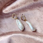 Organic Pearl And Molten Earrings, thumbnail 5 of 7