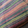 Handwoven Nepali Cotton Scarf, Warm Colour Striped Scarf, Ethically Handmade In Nepal, thumbnail 8 of 10