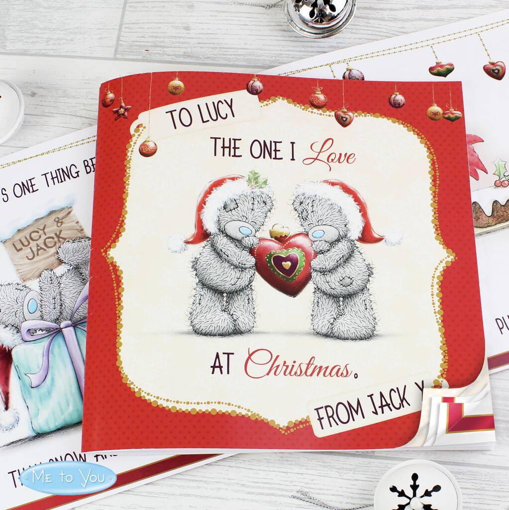 Personalised Me To You The One I Love At Christmas Poem Book, 1 of 6