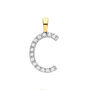 Fine Diamond 9ct Solid Gold Initial Letter Pendant Necklace, thumbnail 5 of 12