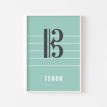 Tenor Clef Print | Music Theory Poster, 7 of 10