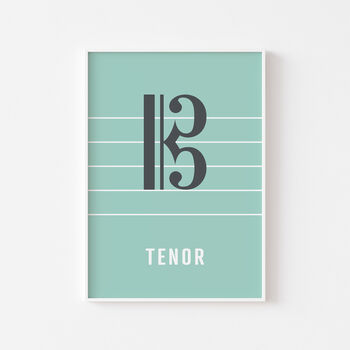 Tenor Clef Print | Music Theory Poster, 7 of 10