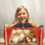Personalised Wooden Finger Puppet Theatre And Puppets, thumbnail 2 of 12