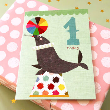 Seal 1st Birthday Card, 3 of 5