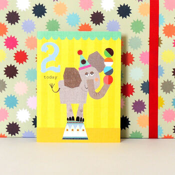 Mini Elephant 2nd Birthday Card, 3 of 3