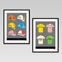 Tour De France Art Print, Vintage Cycling Jerseys, thumbnail 5 of 5