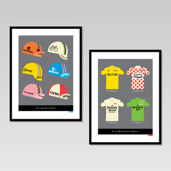 Tour De France Art Print, Vintage Cycling Jerseys, 5 of 5