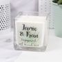 Personalised Engagement Botanical Square Scented Candle, thumbnail 3 of 6