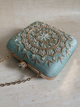 Green Mandala Design Square Clutch, 11 of 12