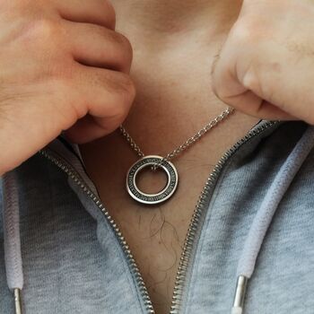 Personalised Thick Silver Washer Necklace, 4 of 5