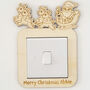 Personalised Sleigh Design Wooden Light Switch Surround Childrens Bedroom Decor, thumbnail 5 of 5