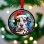 Dalmatian In Santa Hat Suncatcher Decoration, thumbnail 3 of 6