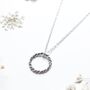 Halo Twisted Rope Sterling Silver Necklace, thumbnail 1 of 6