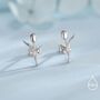 Sterling Silver Dainty Tulip Flower Stud Earrings, thumbnail 5 of 12