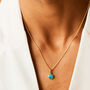 December Birthstone Turquoise Gold Vermeil Necklace, thumbnail 1 of 10