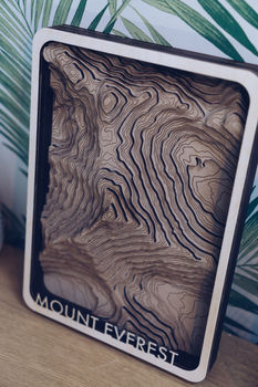 Your Location Multi Layer Topographic Wood Map, 5 of 7