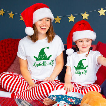 Personalised Elf Christmas Kids Pyjamas, 2 of 5