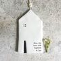 Bless This Home With Happiness And Love East Of India House Shape Hanger, thumbnail 3 of 3