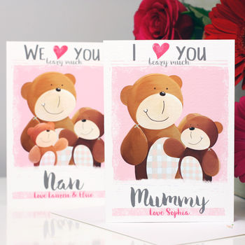 Personalised I Love You Beary Much Mummy Card, 2 of 12