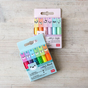 Mini Teddy Highlighters Pack Of Six, 5 of 5