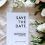 Minimalist Save The Date Cards And Envelopes Set Of 10, thumbnail 1 of 5