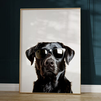 Black Labrador In Sunglasses Print, 4 of 8