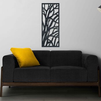 Abstract Wooden Tree Panel Set Modern Wall Decoration, 4 of 12