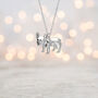 French Bulldog Necklace In Sterling Silver, thumbnail 2 of 11